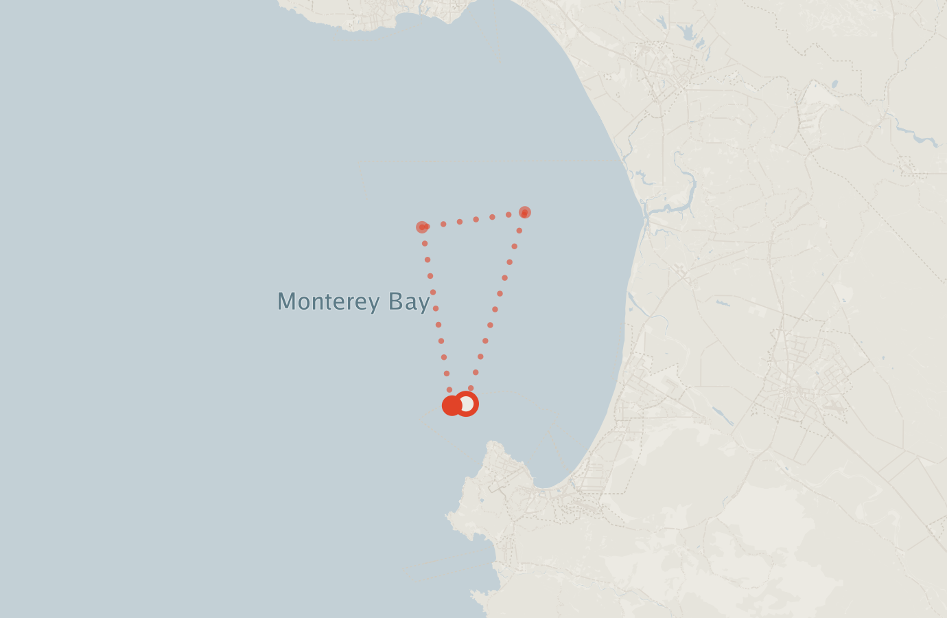 Activity map — real sighting points on an OpenStreetMap basemap