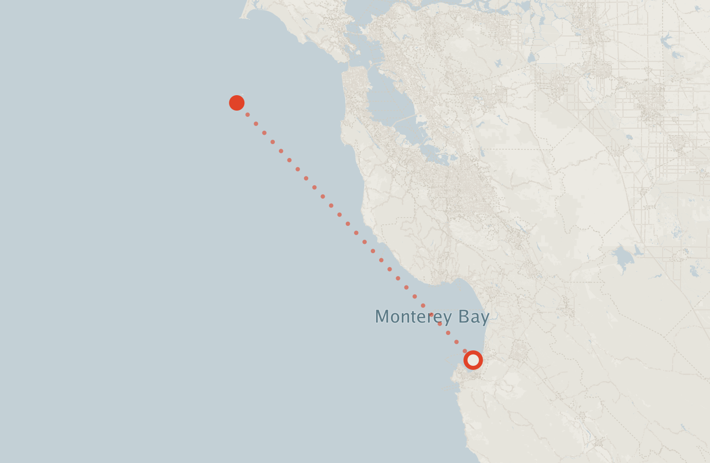 Activity map — real sighting points on an OpenStreetMap basemap