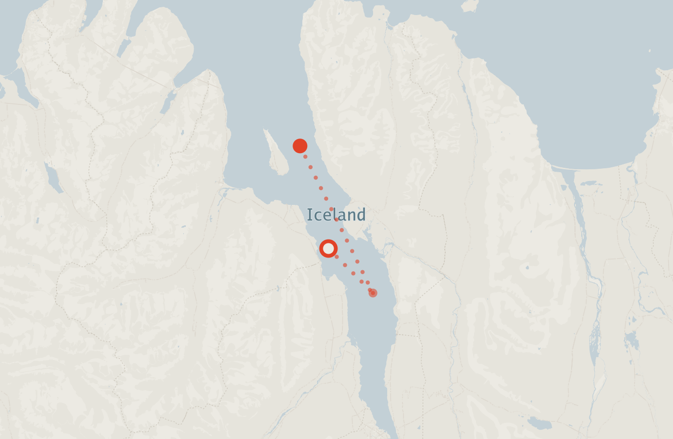 Activity map — real sighting points on an OpenStreetMap basemap