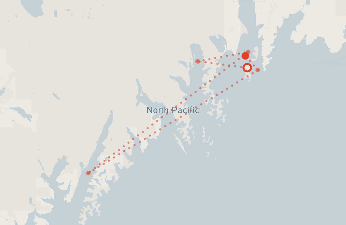Activity map — real sighting points on an OpenStreetMap basemap