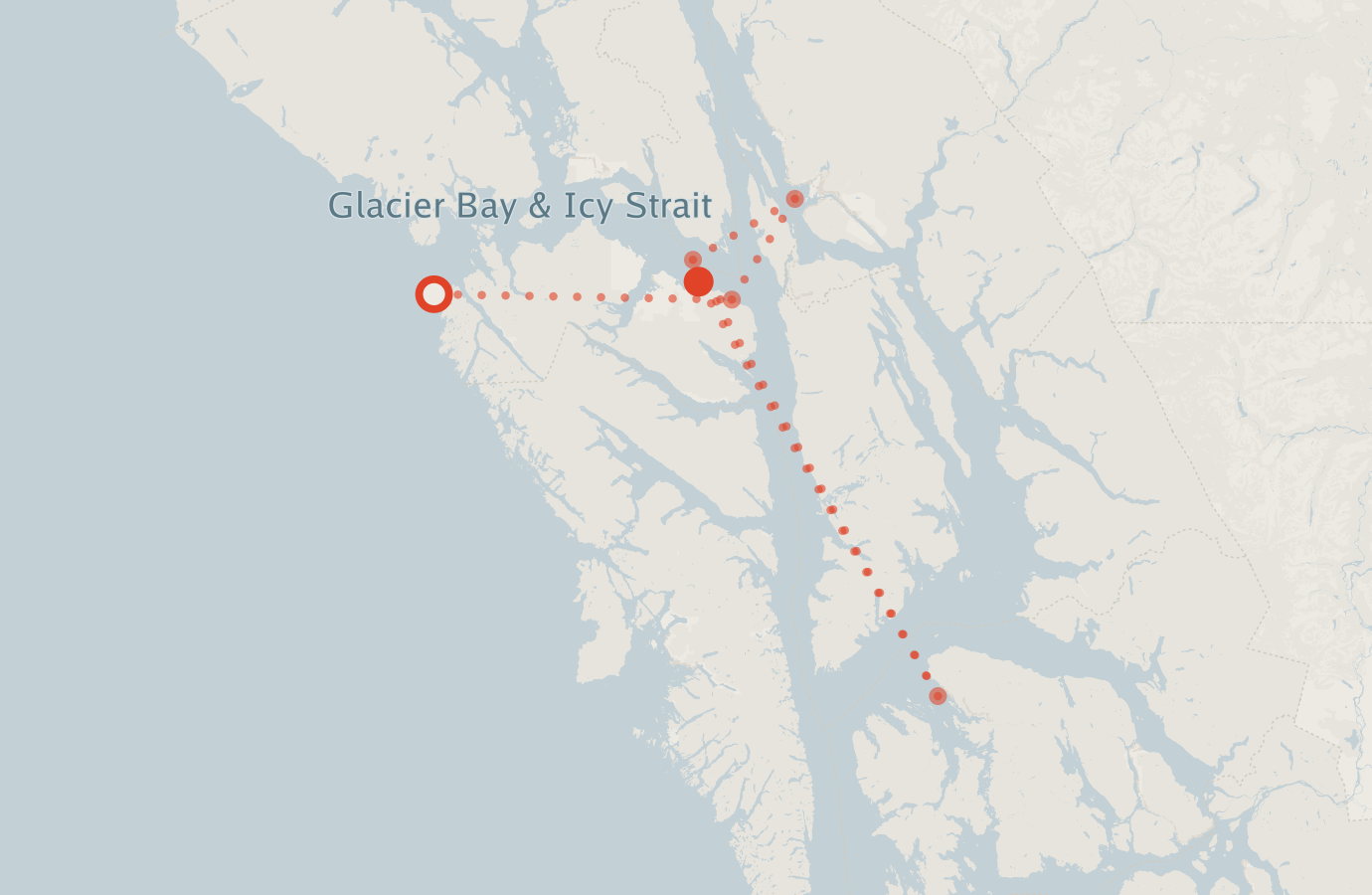 Activity map — real sighting points on an OpenStreetMap basemap
