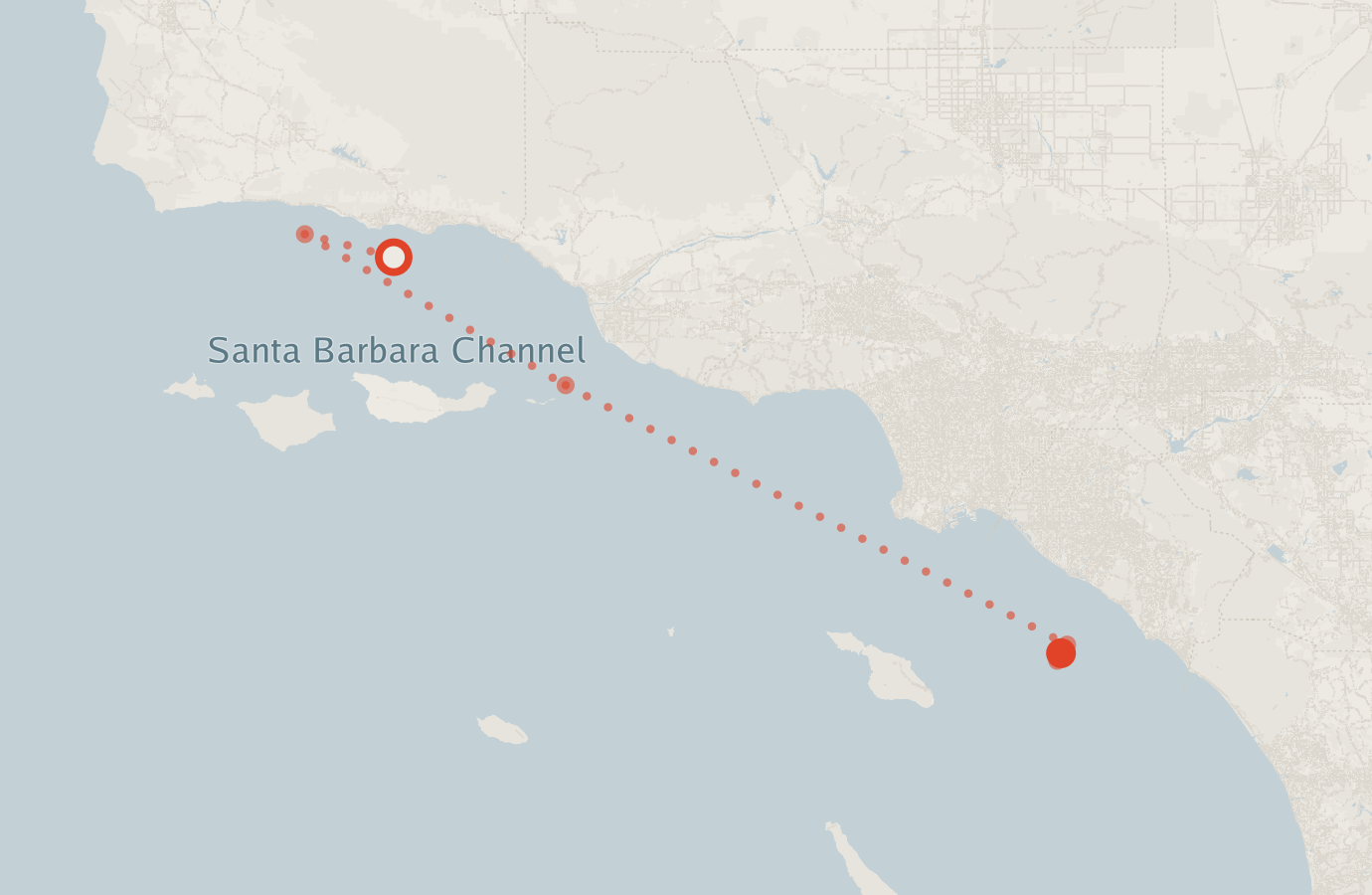 Activity map — real sighting points on an OpenStreetMap basemap
