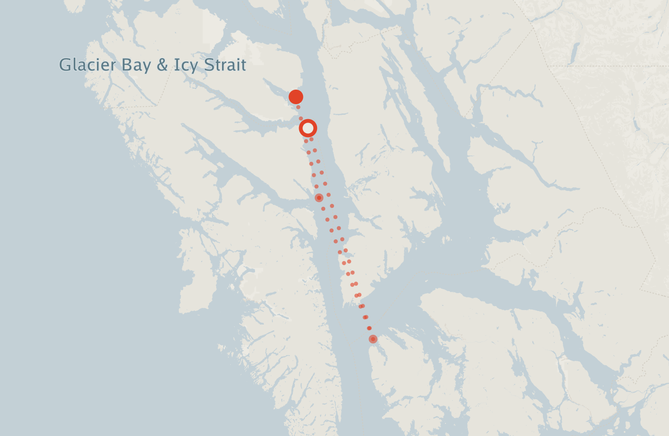 Activity map — real sighting points on an OpenStreetMap basemap