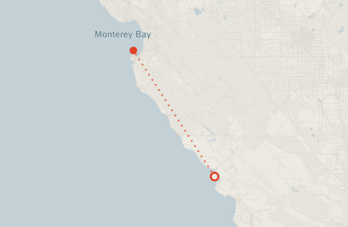 Activity map — real sighting points on an OpenStreetMap basemap