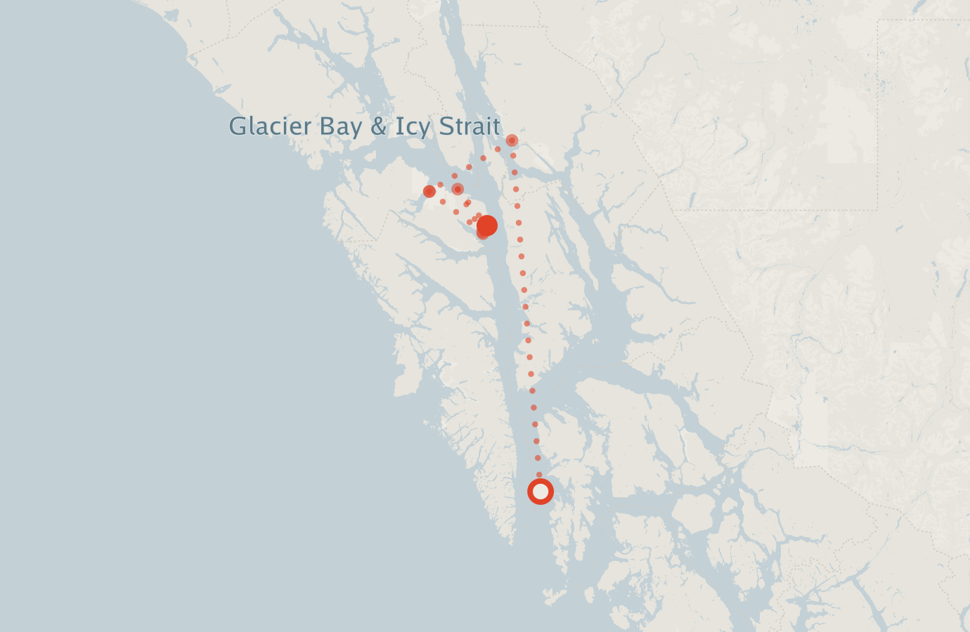 Activity map — real sighting points on an OpenStreetMap basemap