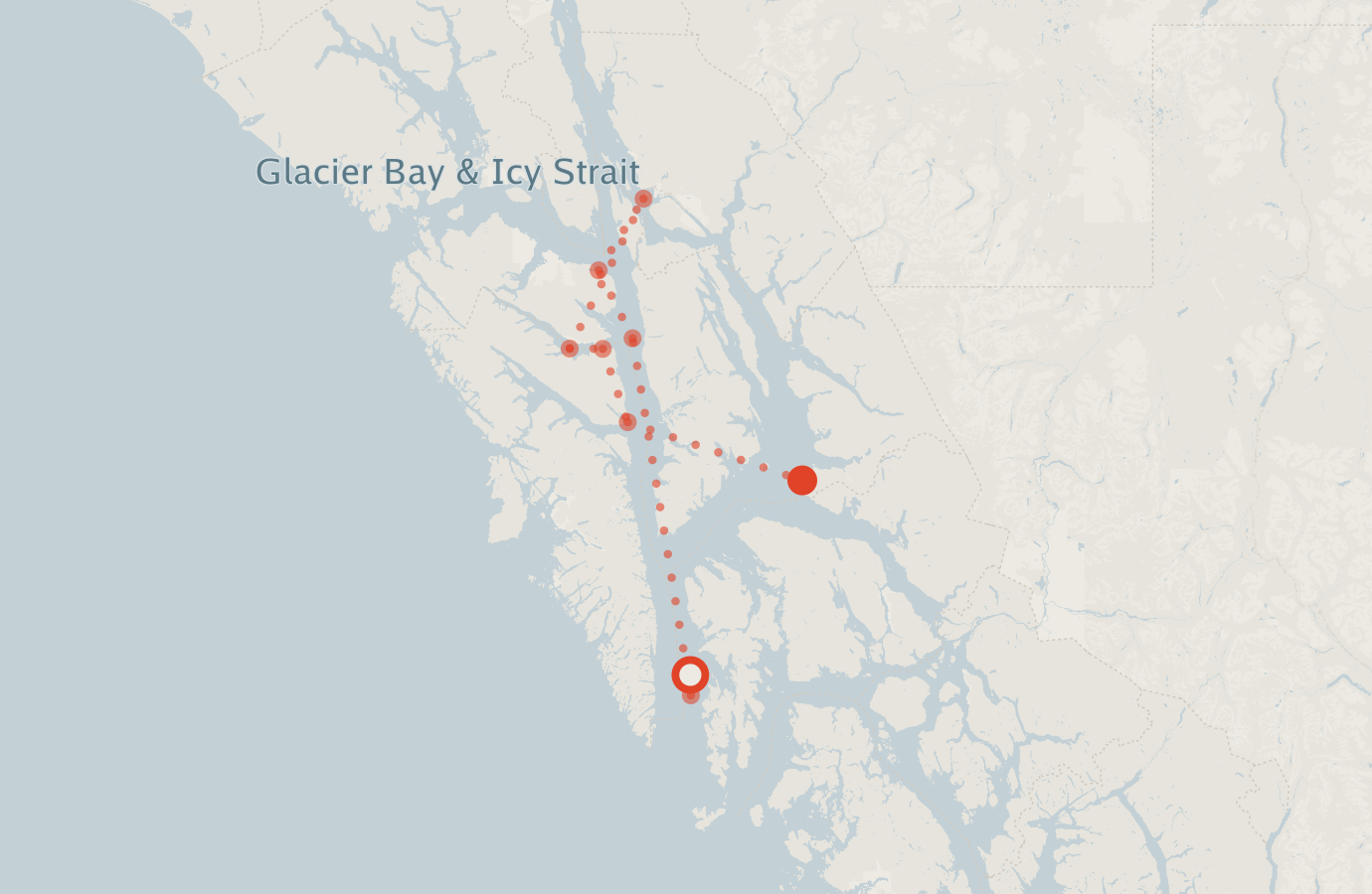 Activity map — real sighting points on an OpenStreetMap basemap