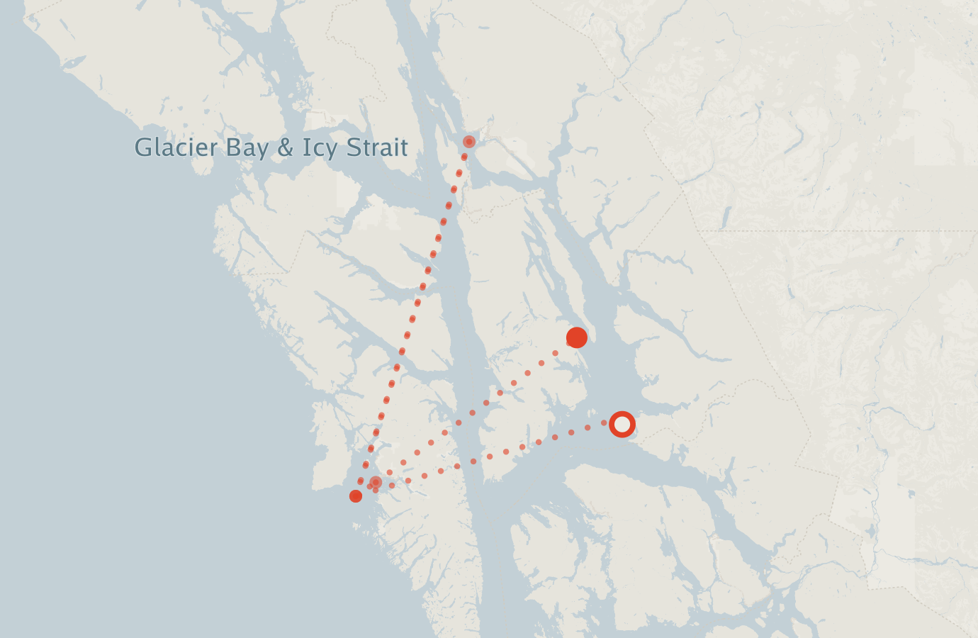 Activity map — real sighting points on an OpenStreetMap basemap
