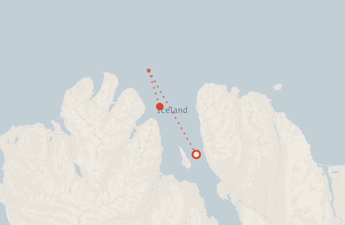 Activity map — real sighting points on an OpenStreetMap basemap