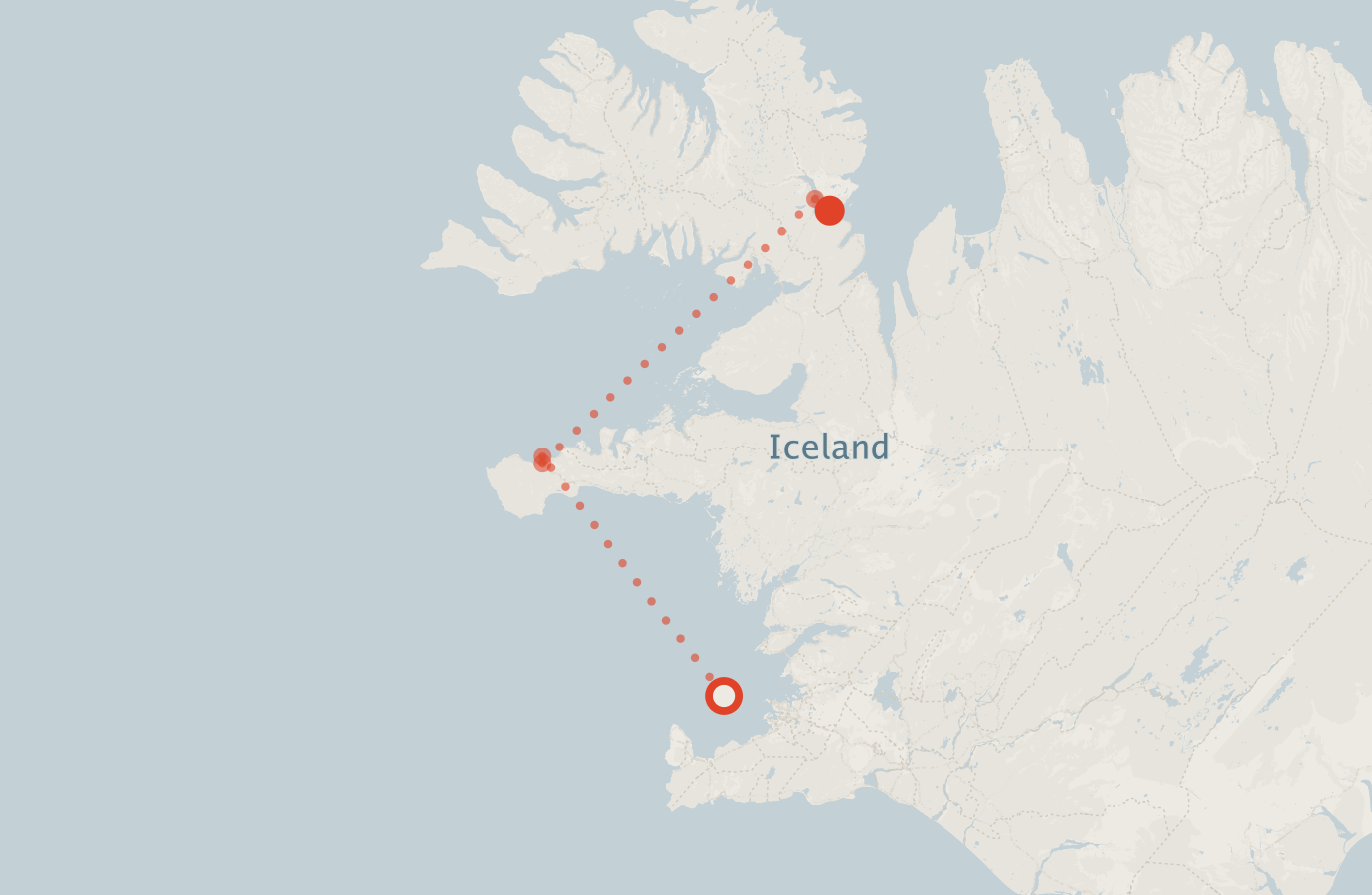 Activity map — real sighting points on an OpenStreetMap basemap