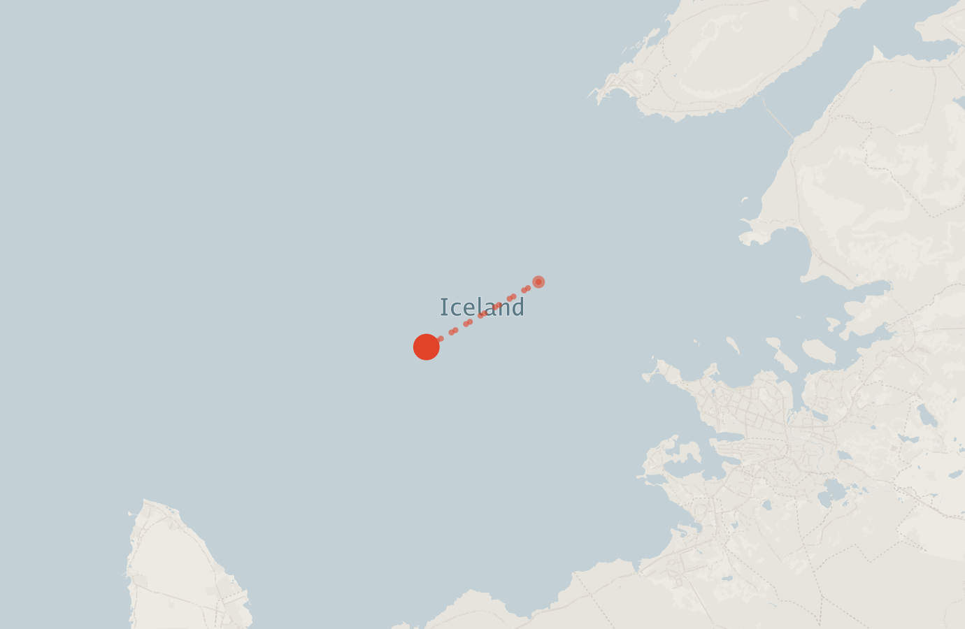 Activity map — real sighting points on an OpenStreetMap basemap