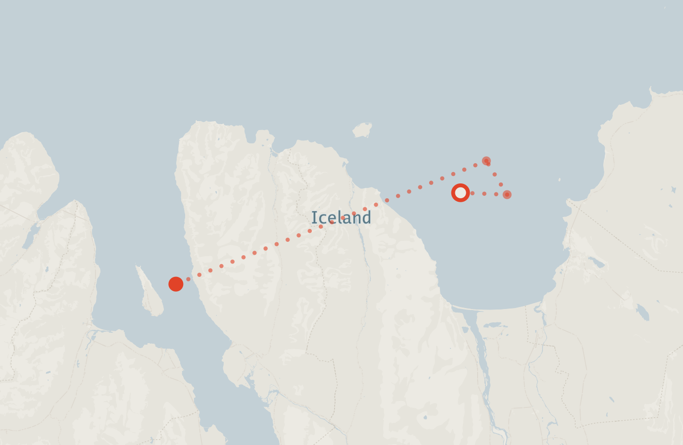 Activity map — real sighting points on an OpenStreetMap basemap