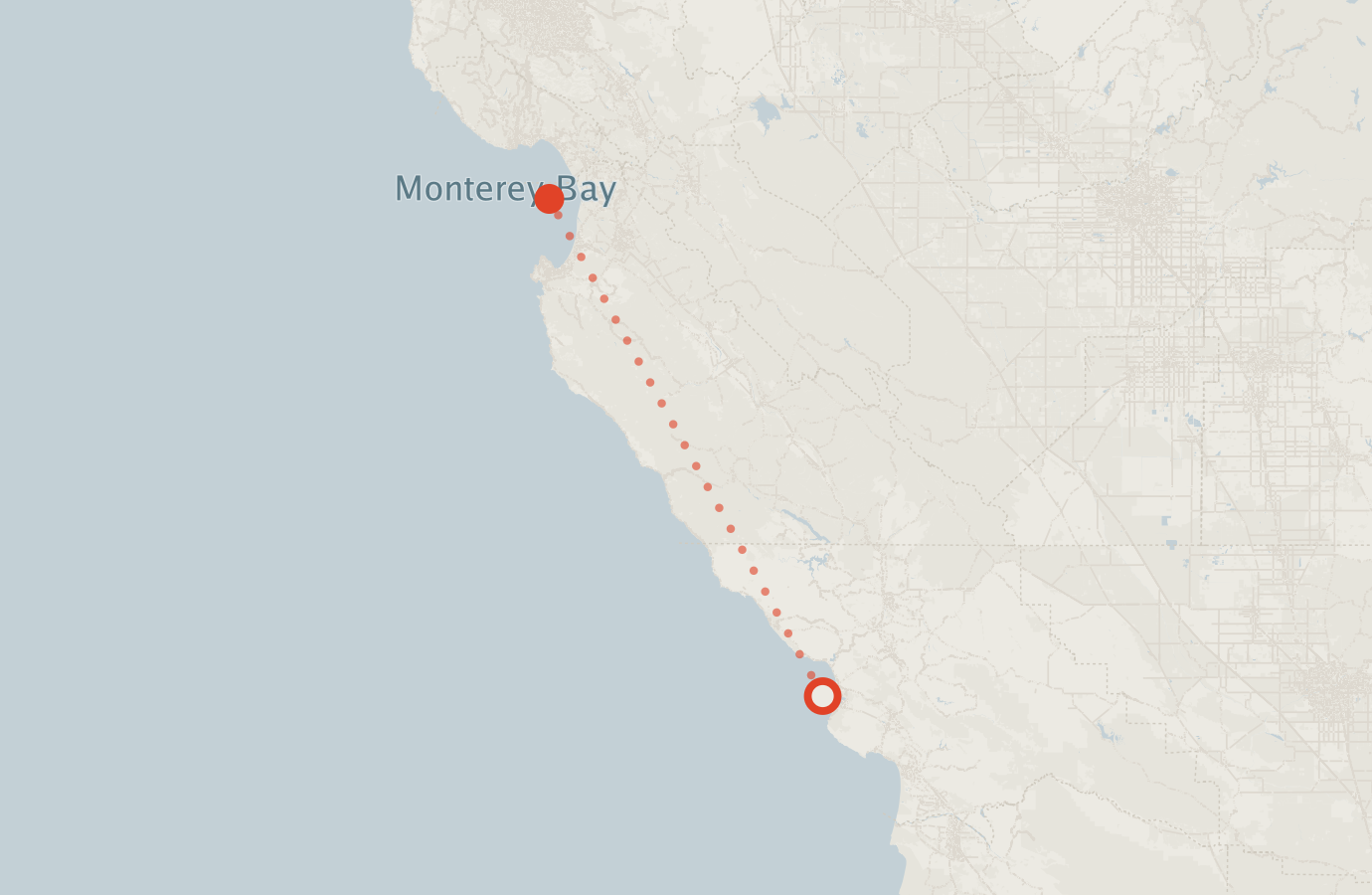 Activity map — real sighting points on an OpenStreetMap basemap