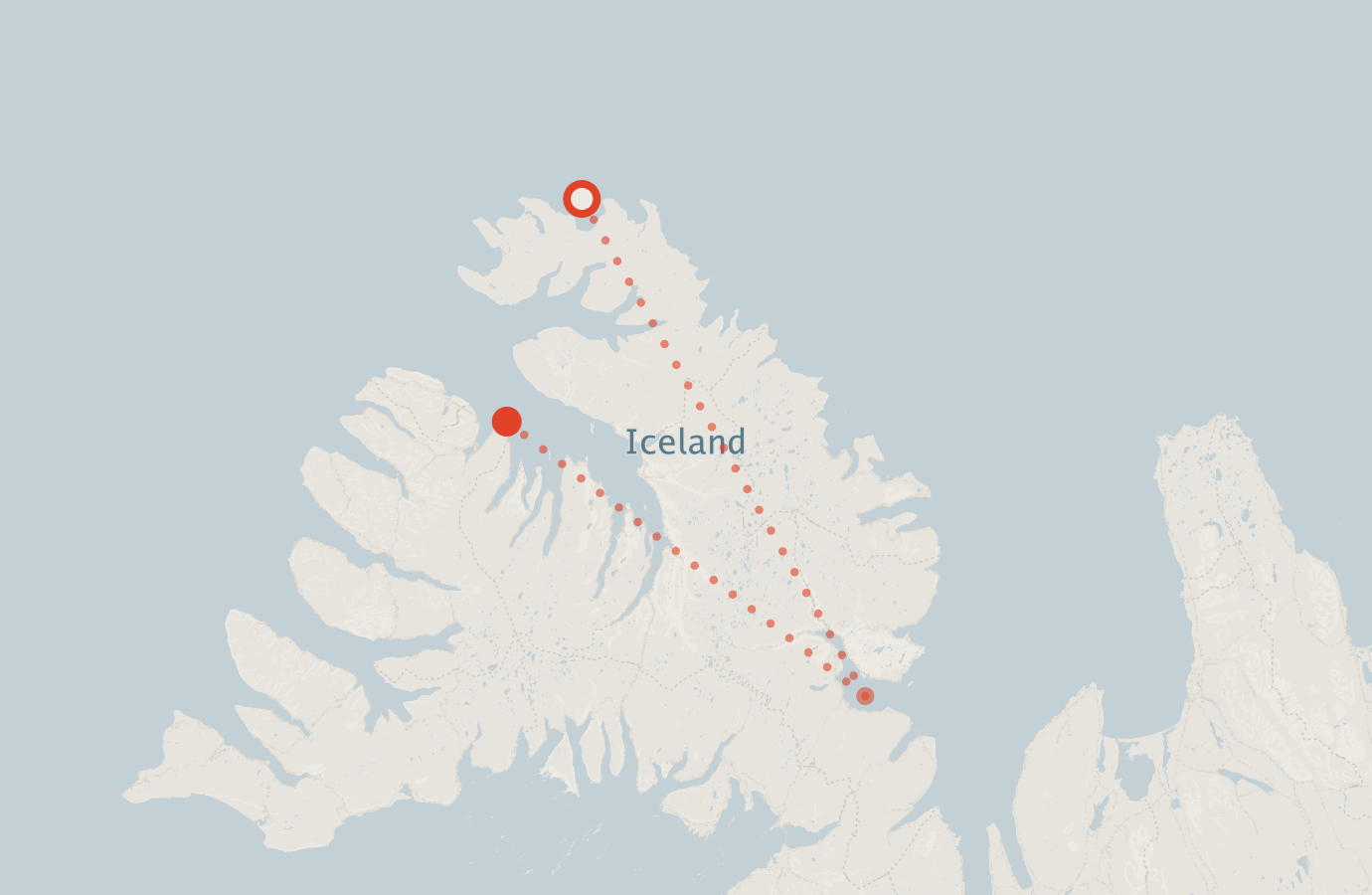Activity map — real sighting points on an OpenStreetMap basemap