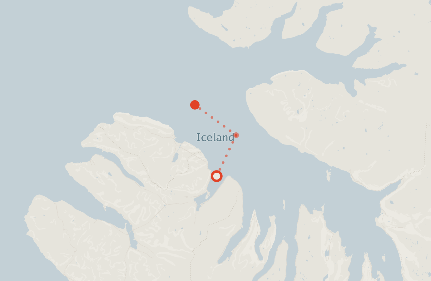 Activity map — real sighting points on an OpenStreetMap basemap