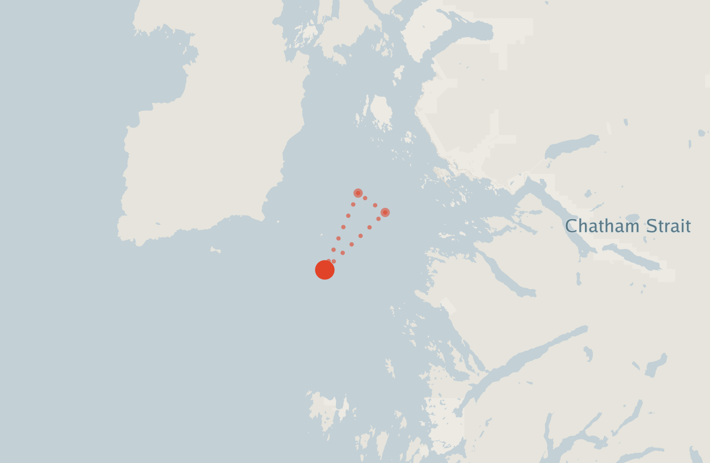 Activity map — real sighting points on an OpenStreetMap basemap