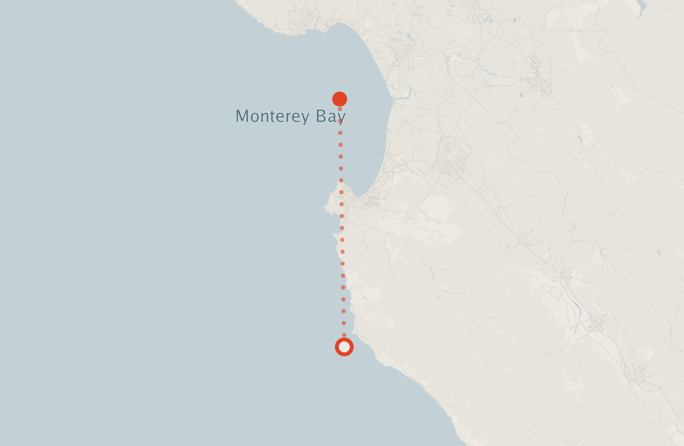 Activity map — real sighting points on an OpenStreetMap basemap