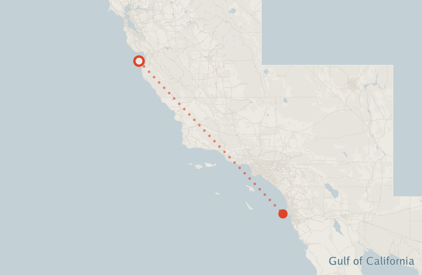 Activity map — real sighting points on an OpenStreetMap basemap