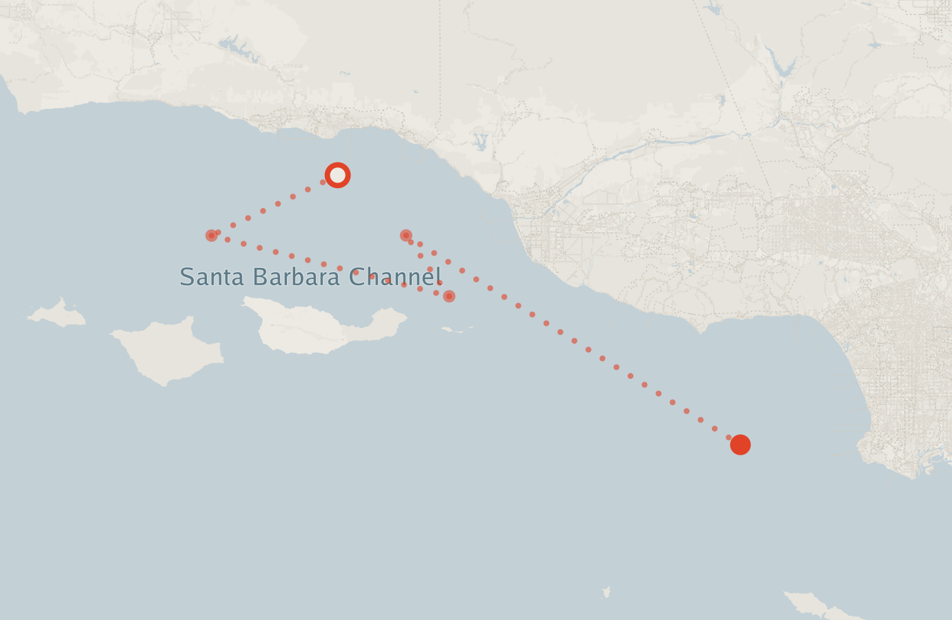 Activity map — real sighting points on an OpenStreetMap basemap
