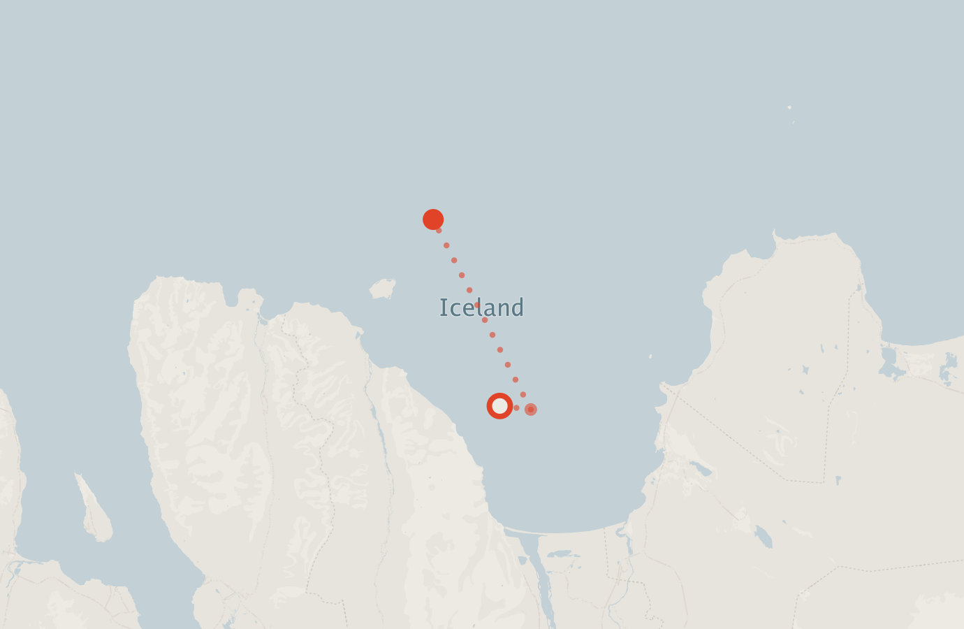 Activity map — real sighting points on an OpenStreetMap basemap