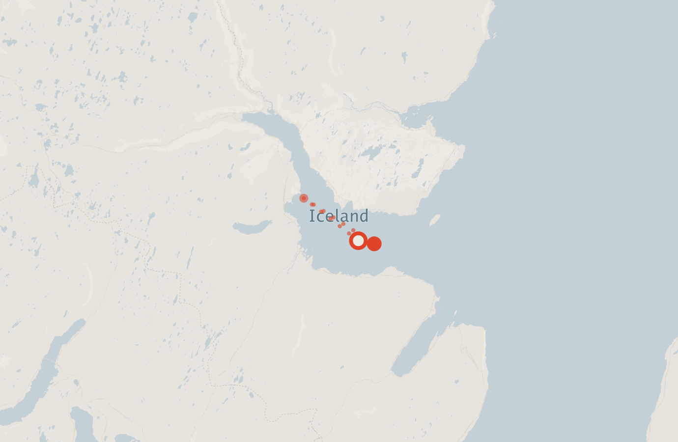 Activity map — real sighting points on an OpenStreetMap basemap