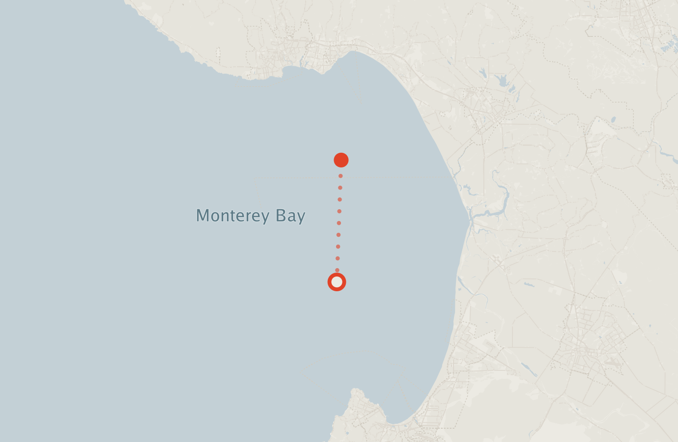 Activity map — real sighting points on an OpenStreetMap basemap