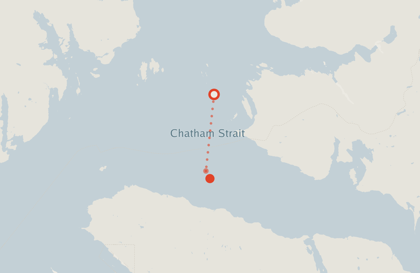 Activity map — real sighting points on an OpenStreetMap basemap