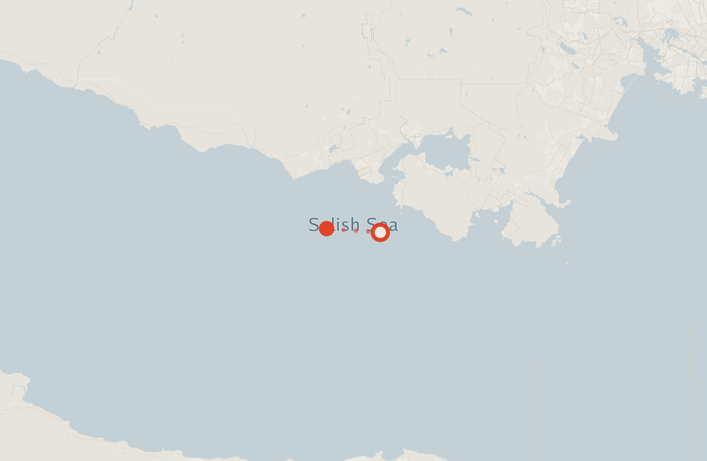 Activity map — real sighting points on an OpenStreetMap basemap
