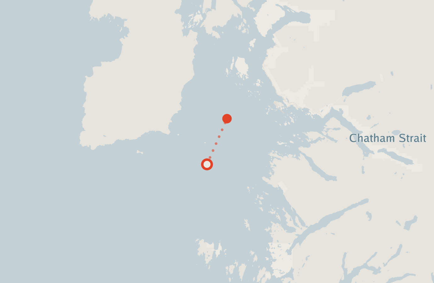 Activity map — real sighting points on an OpenStreetMap basemap