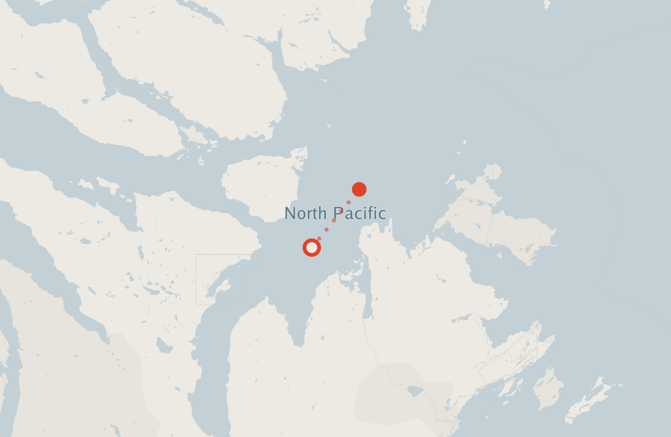 Activity map — real sighting points on an OpenStreetMap basemap