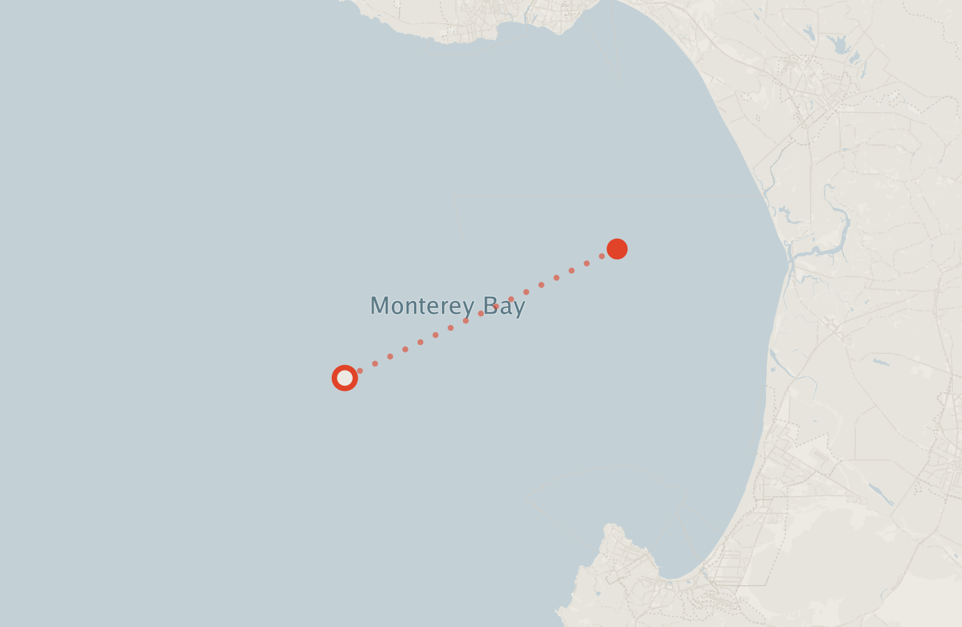 Activity map — real sighting points on an OpenStreetMap basemap