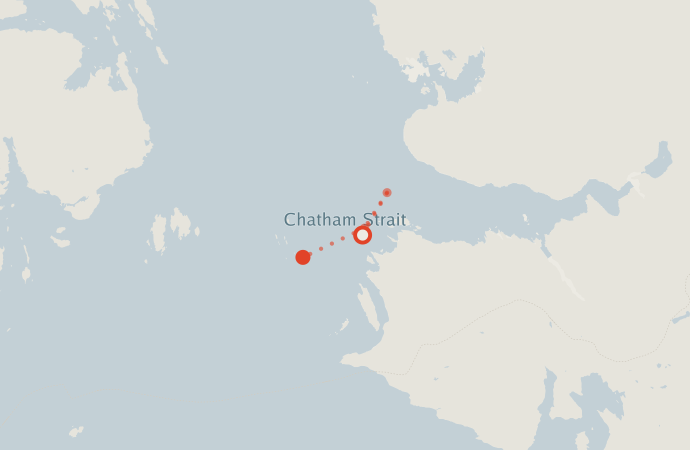 Activity map — real sighting points on an OpenStreetMap basemap