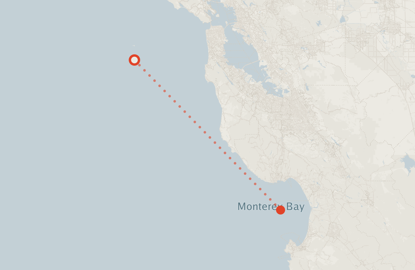 Activity map — real sighting points on an OpenStreetMap basemap