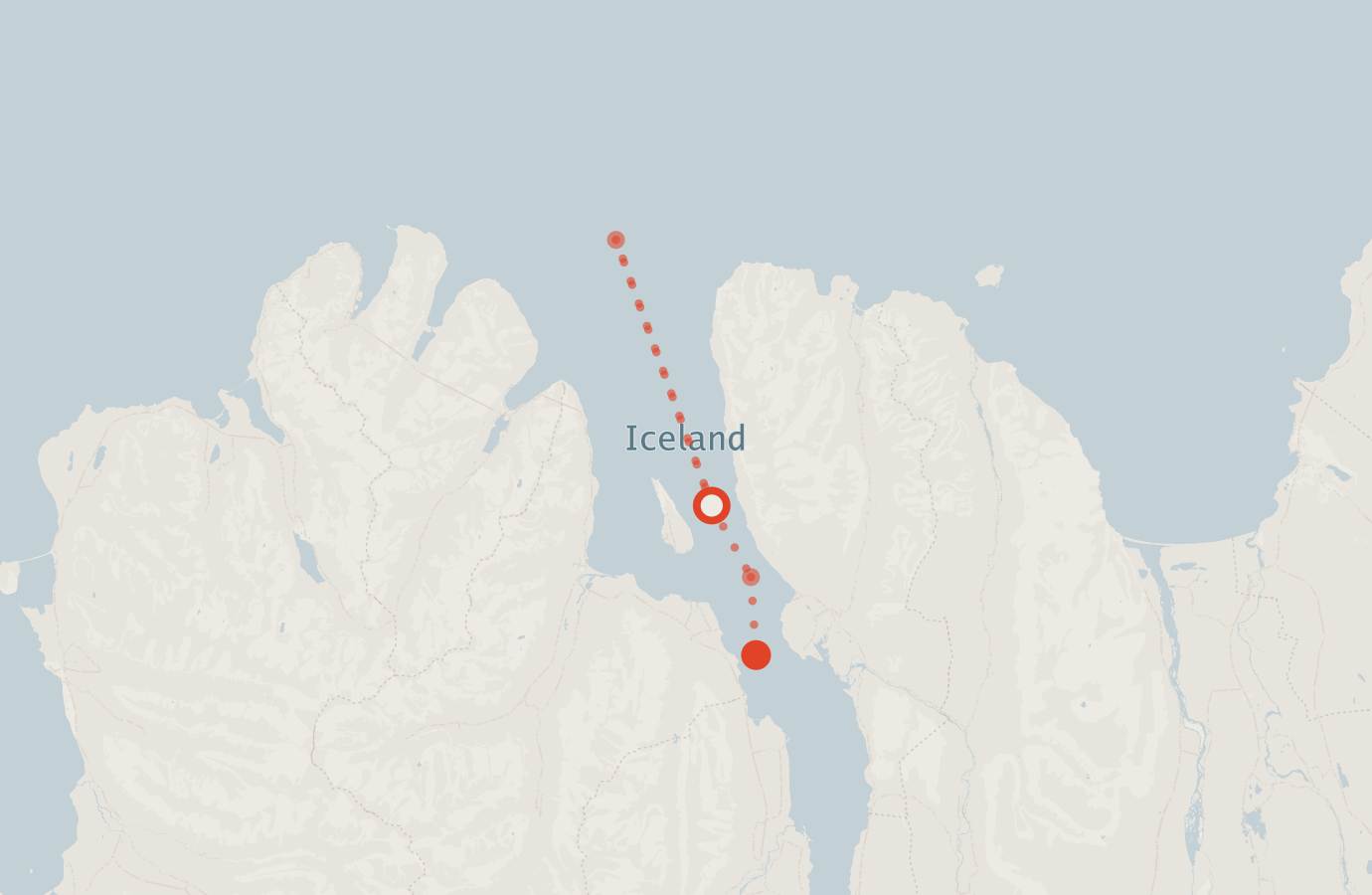 Activity map — real sighting points on an OpenStreetMap basemap