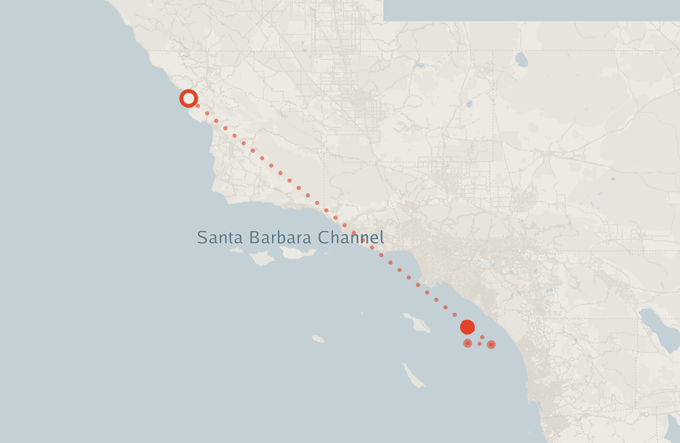 Activity map — real sighting points on an OpenStreetMap basemap