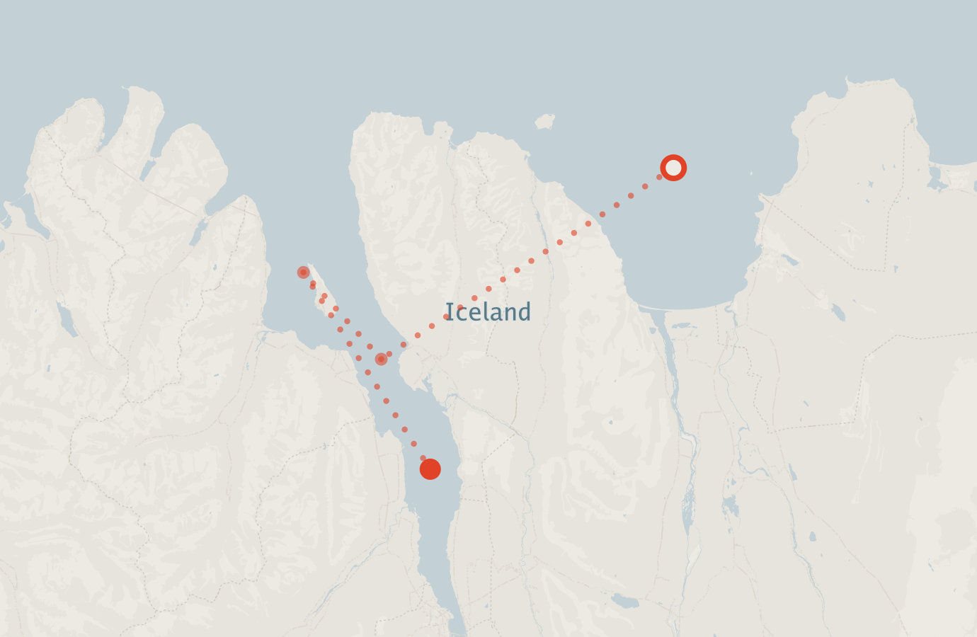 Activity map — real sighting points on an OpenStreetMap basemap
