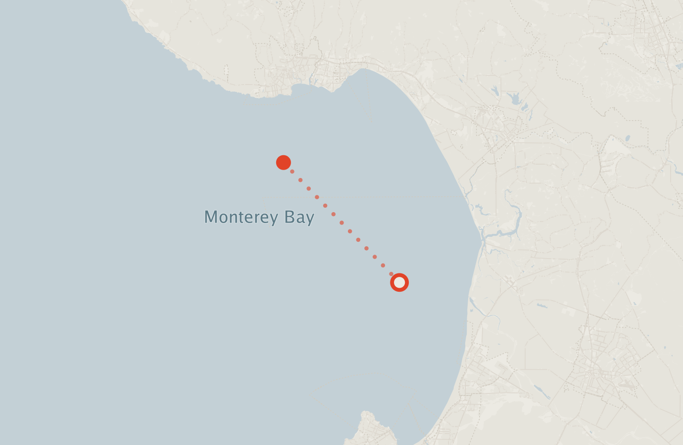 Activity map — real sighting points on an OpenStreetMap basemap