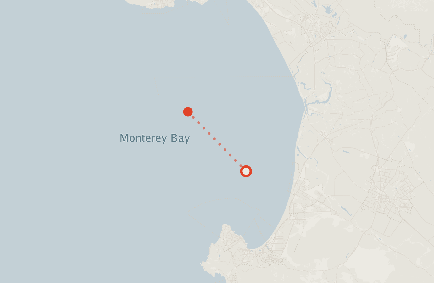 Activity map — real sighting points on an OpenStreetMap basemap