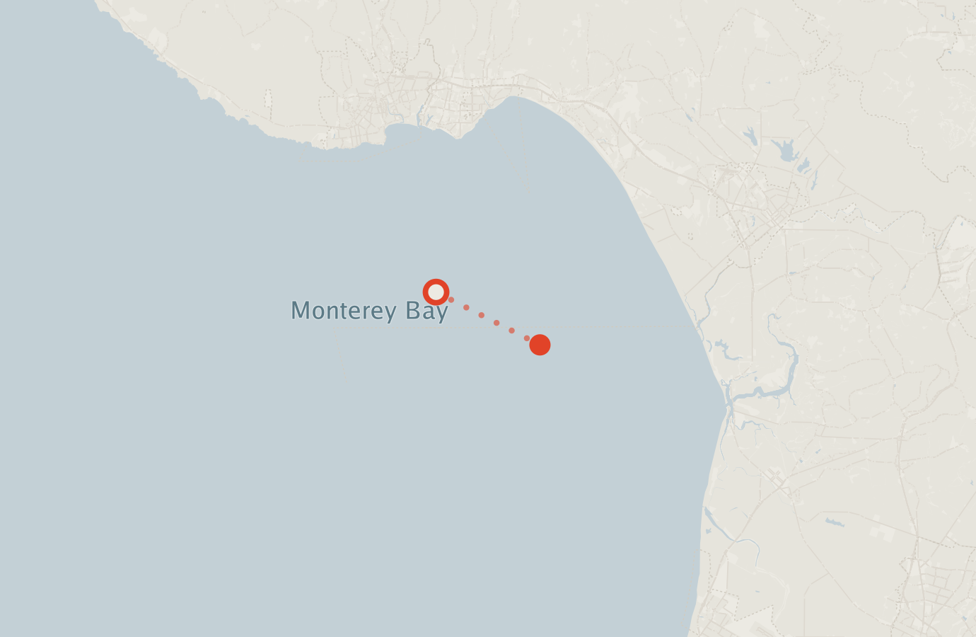 Activity map — real sighting points on an OpenStreetMap basemap
