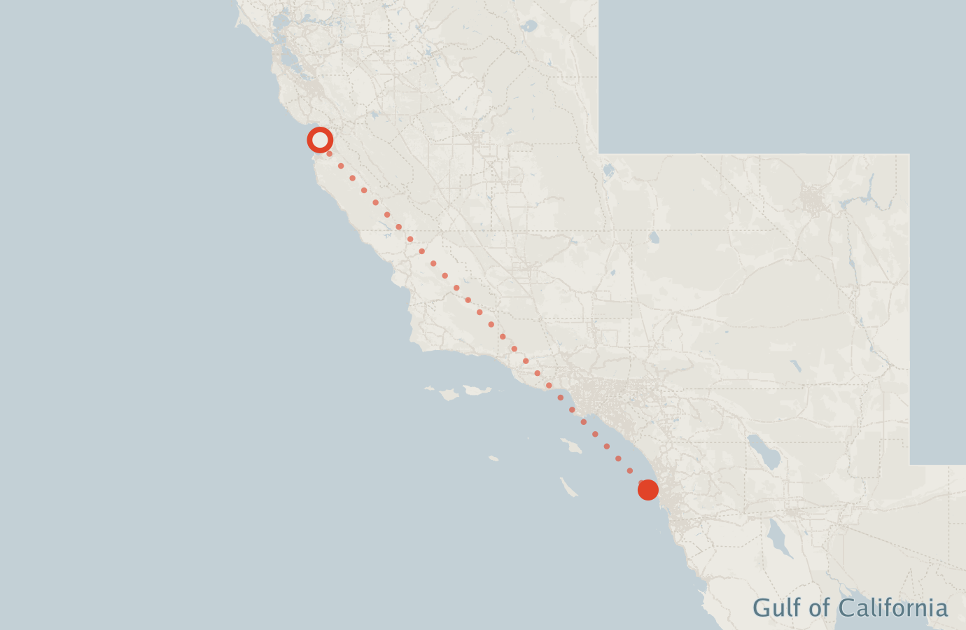 Activity map — real sighting points on an OpenStreetMap basemap