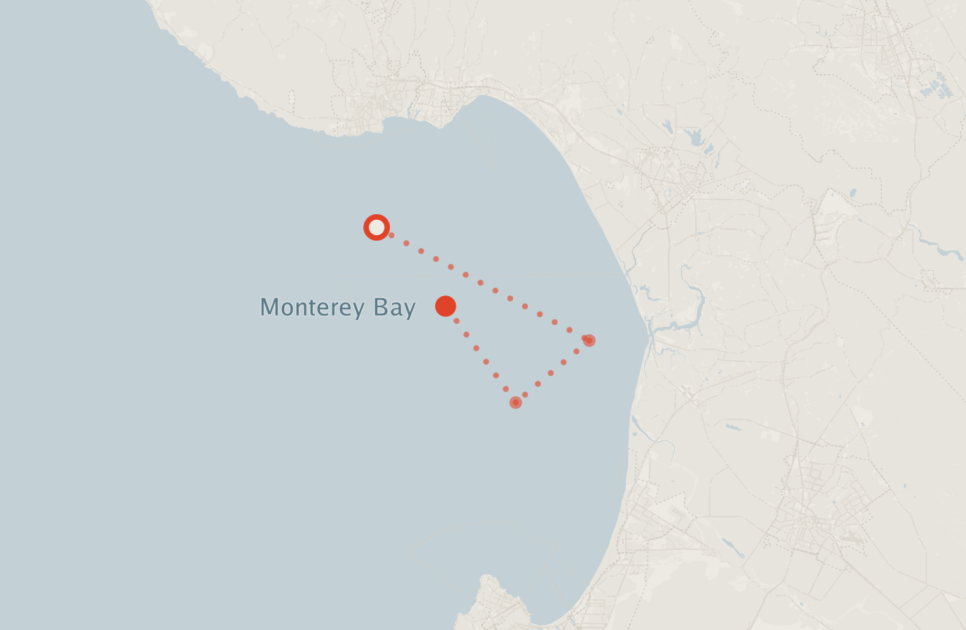 Activity map — real sighting points on an OpenStreetMap basemap