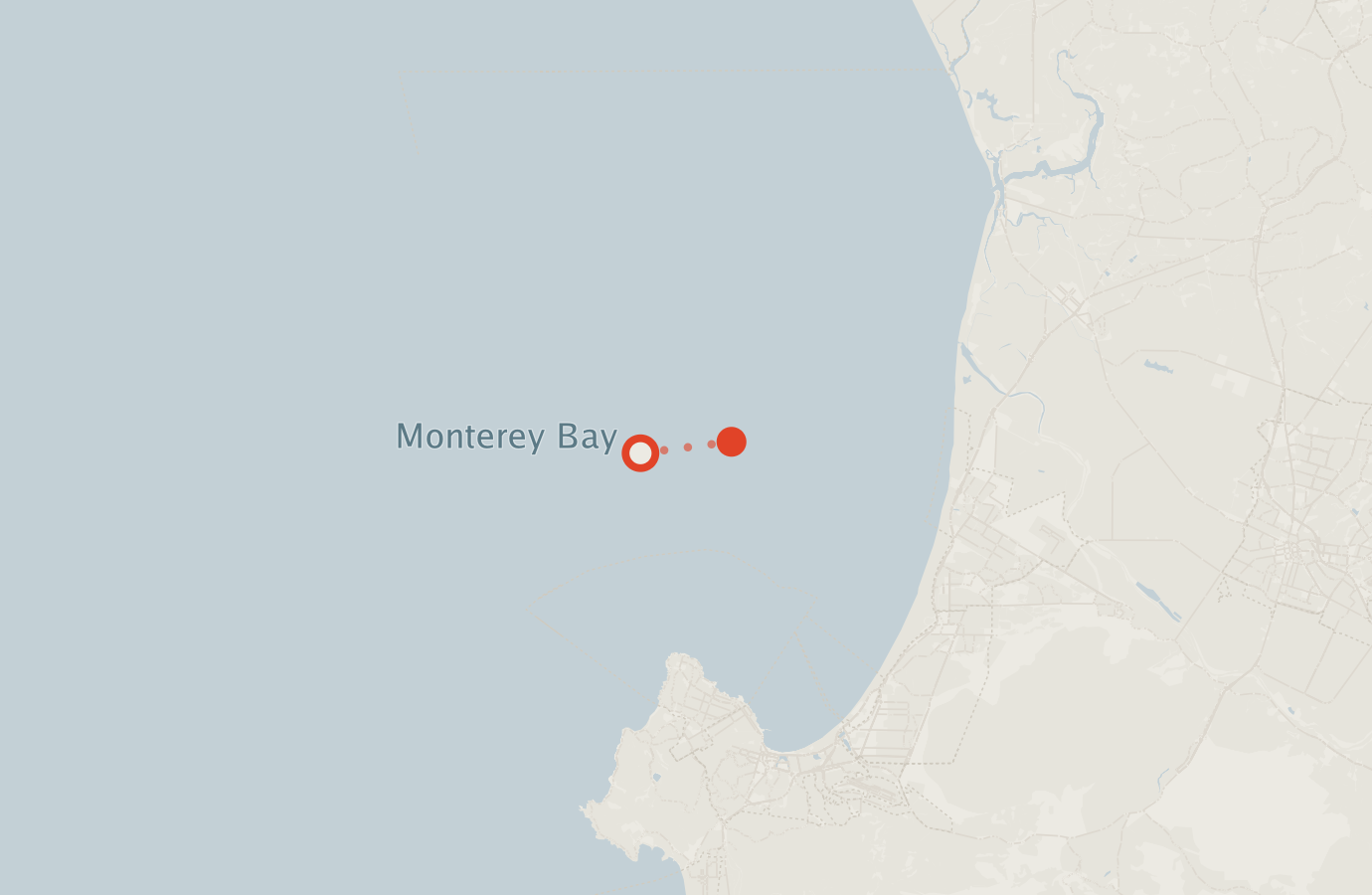 Activity map — real sighting points on an OpenStreetMap basemap