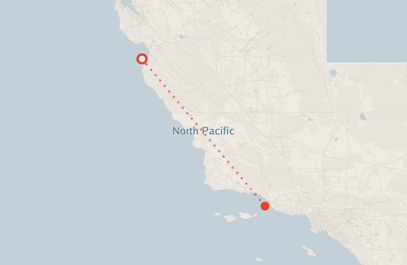 Activity map — real sighting points on an OpenStreetMap basemap