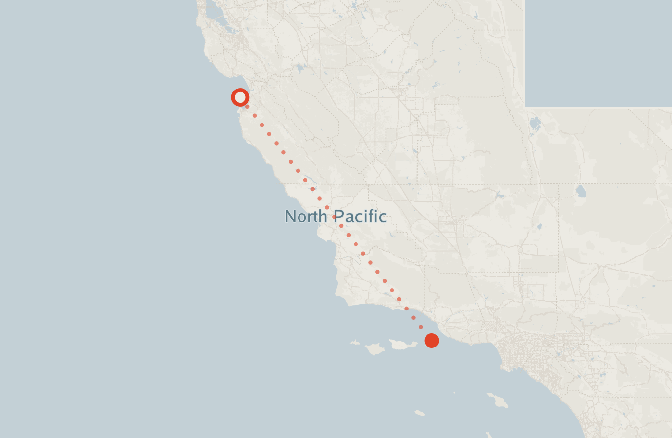 Activity map — real sighting points on an OpenStreetMap basemap
