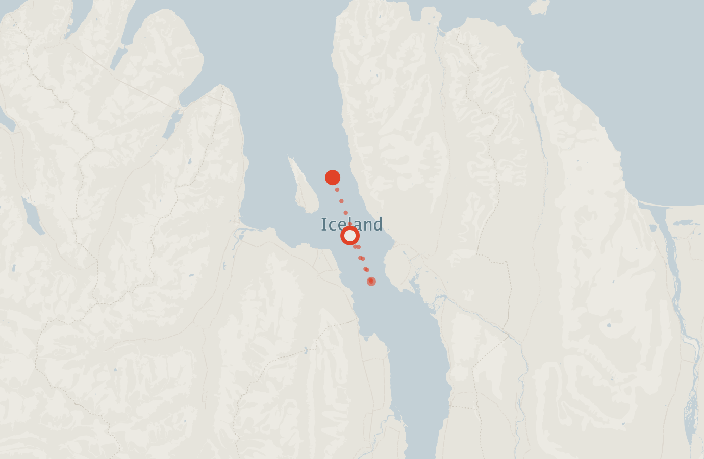 Activity map — real sighting points on an OpenStreetMap basemap