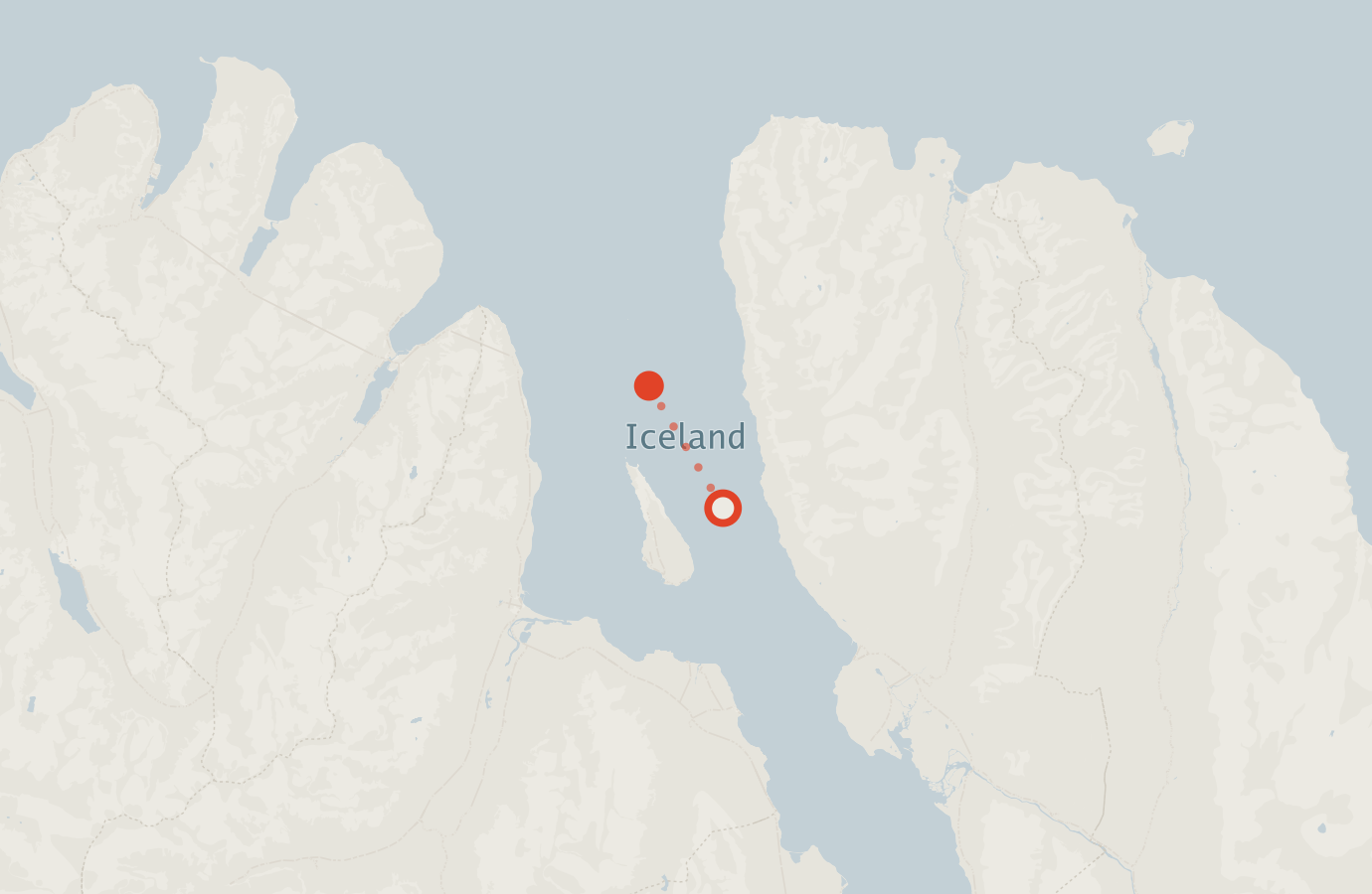 Activity map — real sighting points on an OpenStreetMap basemap