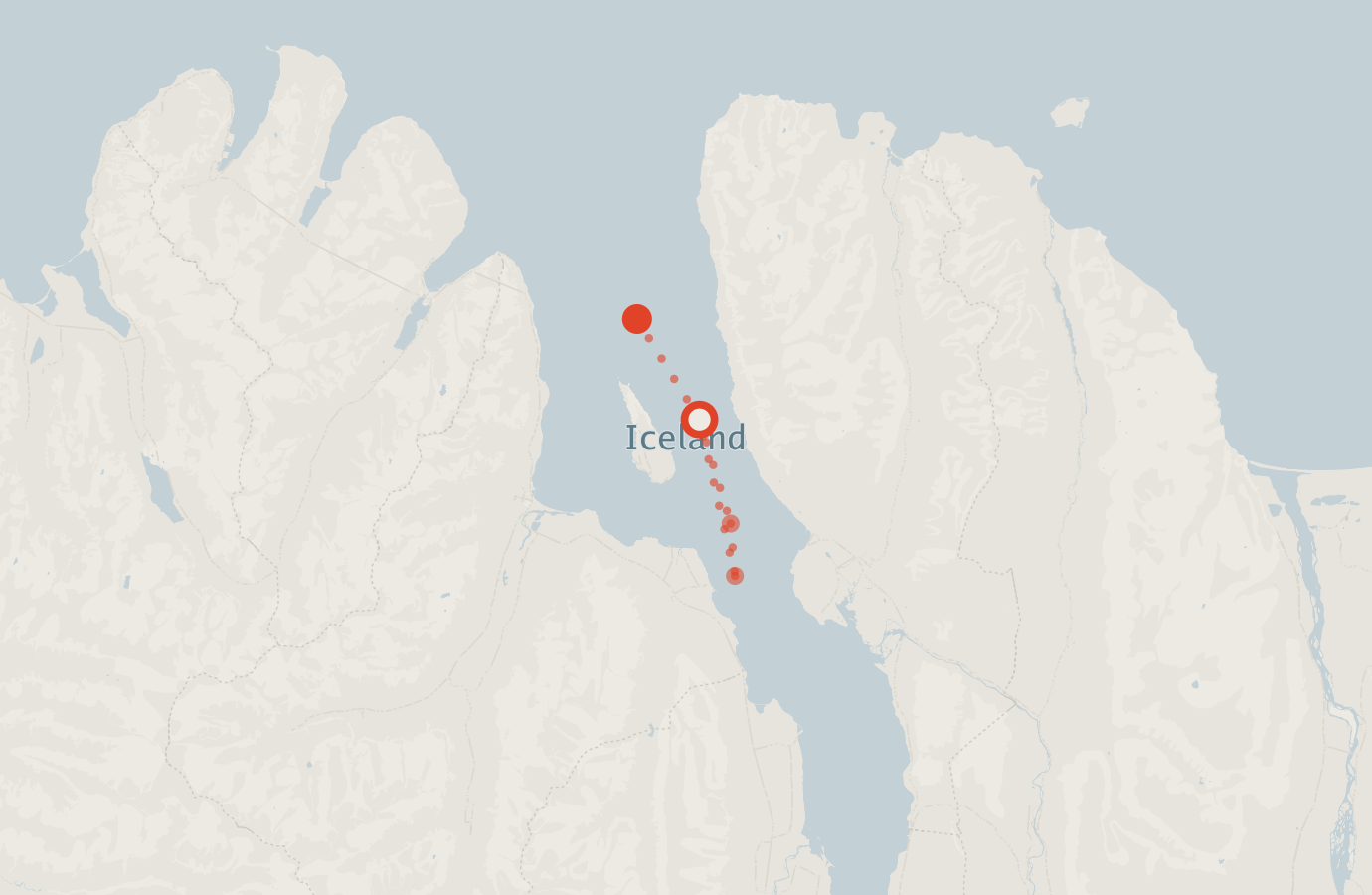 Activity map — real sighting points on an OpenStreetMap basemap
