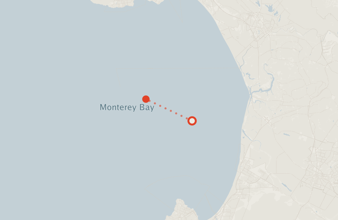 Activity map — real sighting points on an OpenStreetMap basemap