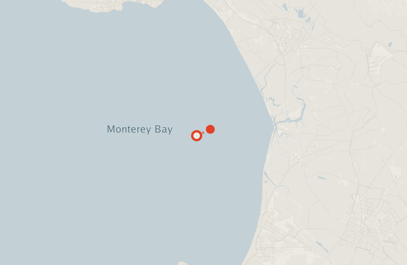 Activity map — real sighting points on an OpenStreetMap basemap
