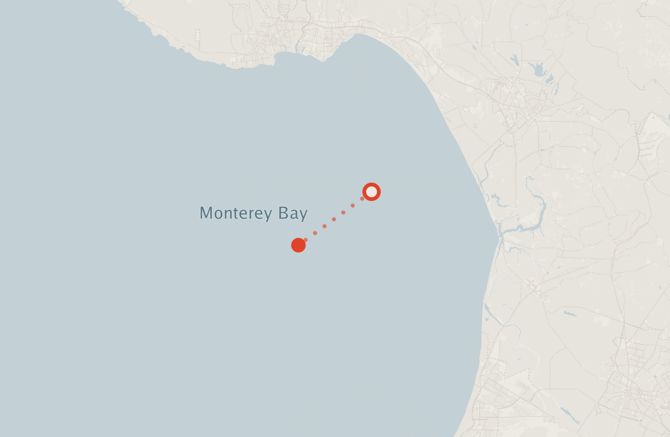 Activity map — real sighting points on an OpenStreetMap basemap