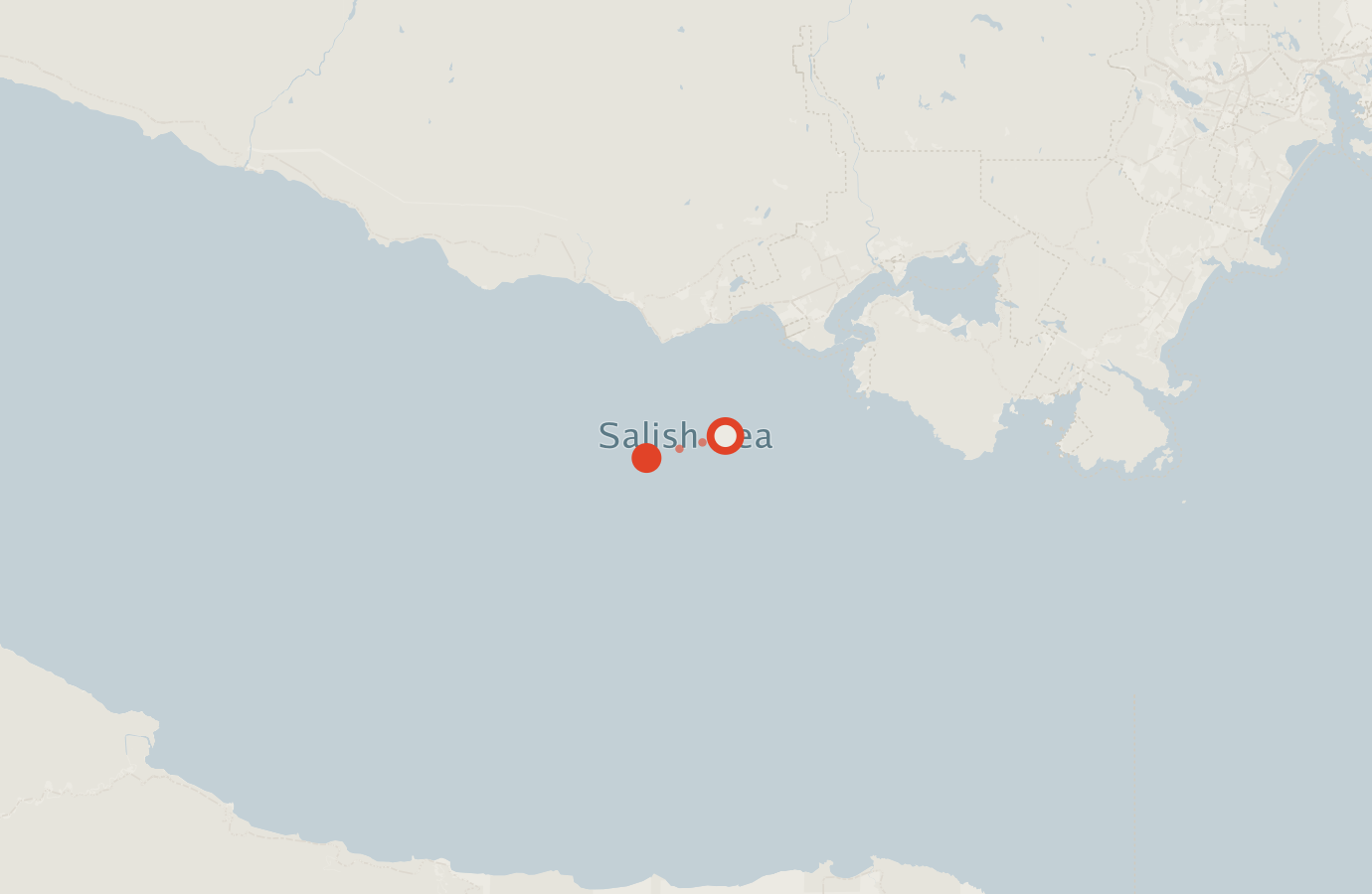 Activity map — real sighting points on an OpenStreetMap basemap
